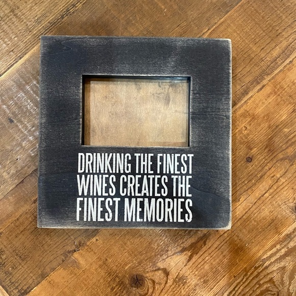 Wooden 10” Square Picture Frame, 4x6 Picture - Picture 1 of 8